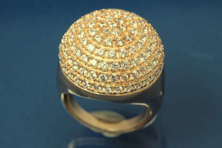Ring 925/- Silver gold plated with Zirconia