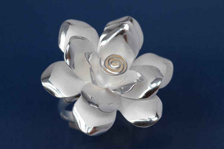Ring im Blumen-Tulpe-Design 925/- Silber