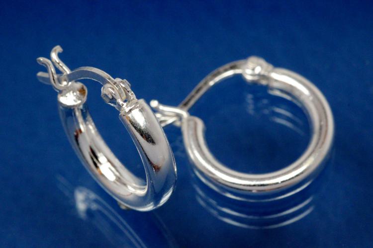 Hoops polished 925/- Silver approx size AØ15mm, IØ9,0mm, Tube round RD AØ3mm.