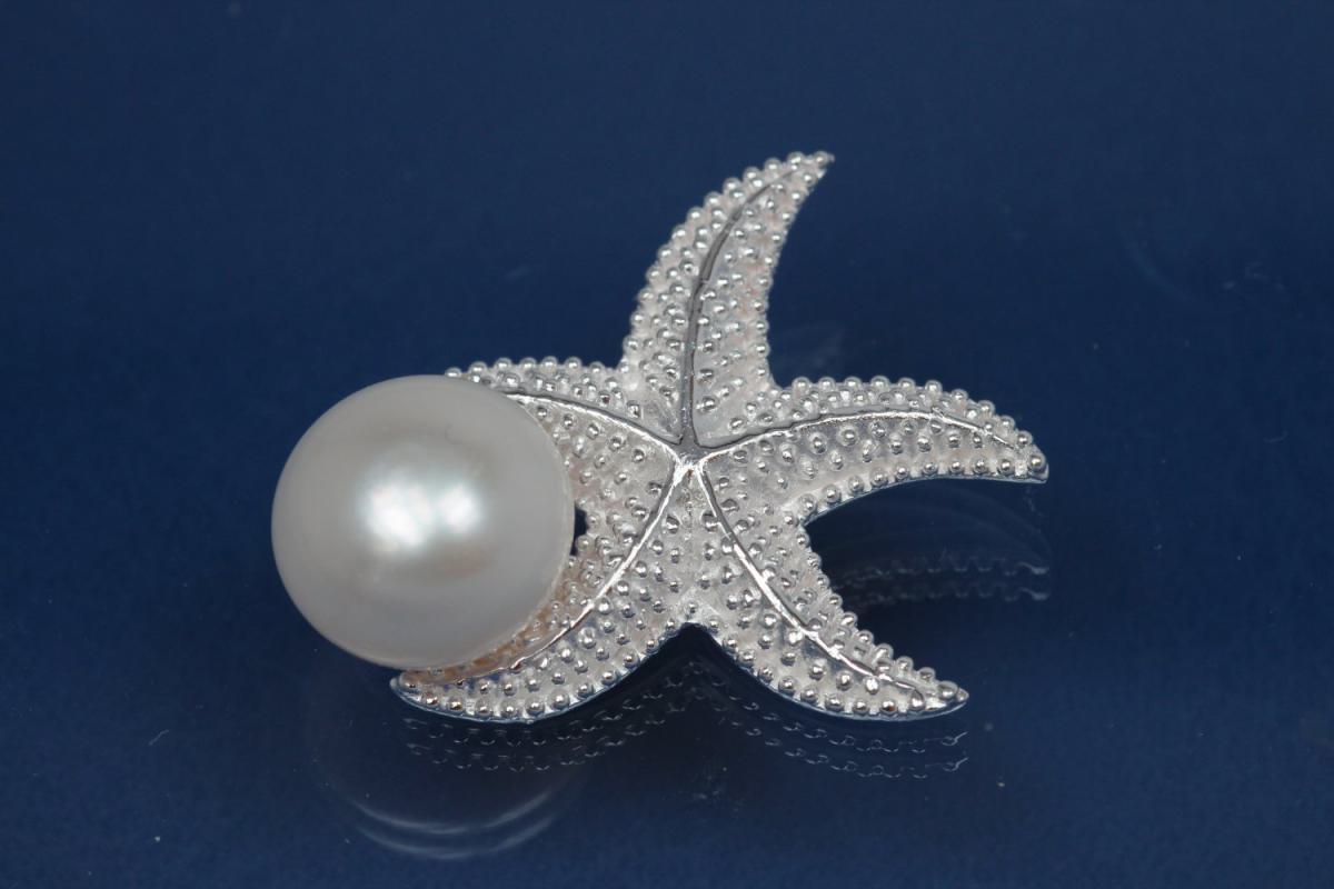 Pendant Seastar with Pearl  925/- Silver