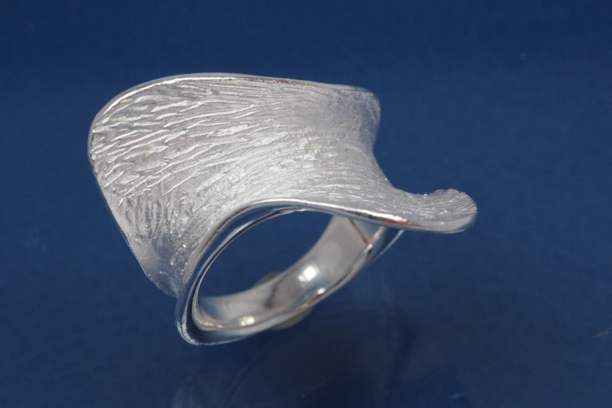 Ring, Leaf Design 925/- Silver