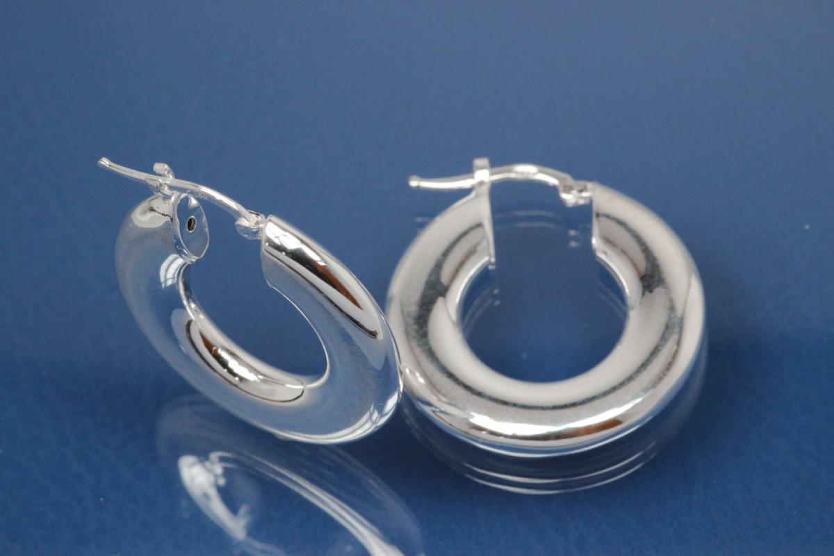 Hoops 925/- Silver rodium plated approx size AØ40mm, IØ25mm, Tube oval AØ4mm.