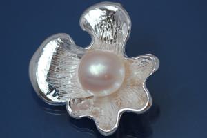 Pendant Flower with Pearl  925/- Silver