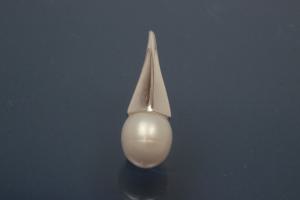 Pendant pyramid Flower Chalice Stand polished with Pearl  925/- Silver