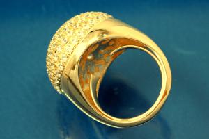 Ring 925/- Silver gold plated with Zirconia