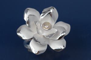 Ring, Flower Design 925/- Silver