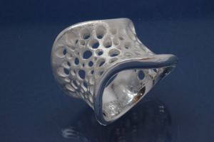 Ring, Coral Design 925/- Silver