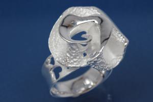 Ring, lovely blossom design 925/- Silver