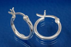 Hoops polished 925/- Silver approx size AØ15mm, IØ11mm, Tube round RD AØ2mm.