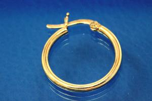 Hoops 925/- Silver gold plated approx size AØ50mm, IØ44mm, Tube round RD AØ3mm.