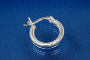 Hoops 925/- Silver rodium plated approx size AØ30mm, IØ24mm, Tube round RD AØ3mm.