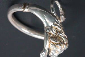 bangle lion vivid 925/- Silver hollow