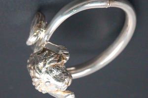 bangle lion vivid 925/- Silver hollow