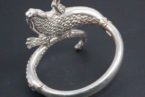 bangle crocodil vivid 925/- Silver hollow