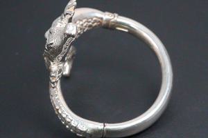 bangle crocodil vivid 925/- Silver hollow