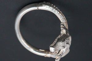 bangle crocodil vivid 925/- Silver hollow