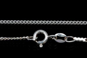 curb-necklace 50cm with spring ring 925/- Silver