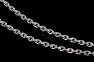 Anker-Collierkette 50cm lang mit Federring  925/- Silber