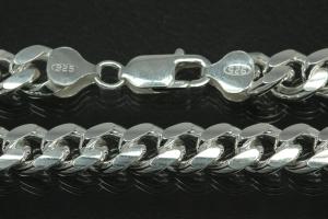 Curb Chain Necklace 925/- Silver with trigger clasp approx.width 6,0mm