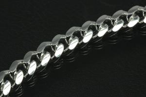 Curb Chain Necklace 925/- Silver with trigger clasp approx.width 6,0mm