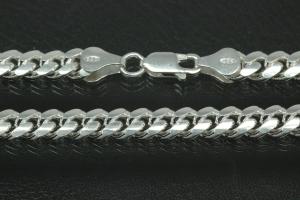 Curb Chain Necklace 925/- Silver with trigger clasp approx.width 4,9mm