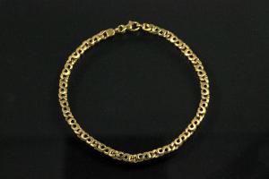 Armband 333/- massive achterförmige Glieder handmontiert mit Karabiner ca.Maße Länge 21,0cm, Breite 4,00mm,